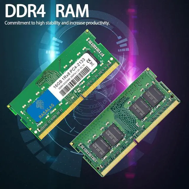 Alt view image 4 of 7 - Rasalas 32 GB Kit (2 x 16 GB) DDR4 2133 MHz PC4-17000 Non-ECC Unbuffered 1.2 V CL15 1Rx8 PC4-2133P Sing 1 x 16 GB Laptop RAM Upgrade 16GB