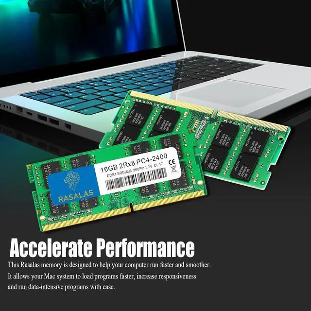 Alt view image 5 of 7 - Rasalas 16GB 2RX8 DDR4 2400MHz (DDR4-2400) PC4-19200 (PC4-2400T) Non-ECC Unbuffered 1.2V CL17 2Rx8 Single Rank 260 Pin SO-DIMM Laptop Memory RAM Module Upgrade 1X16GB