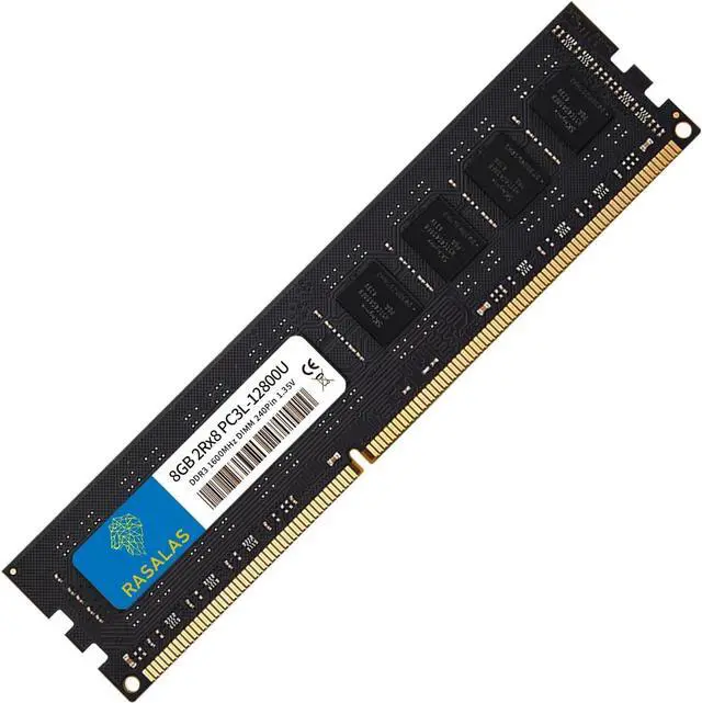 Alt view image 4 of 7 - Rasalas 16GB Kit (2x8GB) PC3-12800U DDR3 1600MHz DDR3L 12800U RAM 2Rx8 DDR3L-1600 Udimm CL11 1.35V Desktop Computer Memory Module DIMM RAM