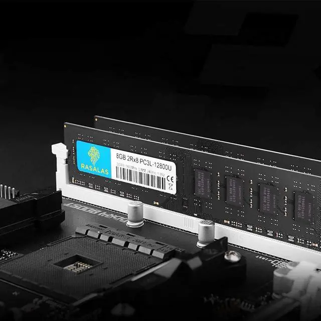 Alt view image 7 of 7 - Rasalas 16GB Kit (2x8GB) PC3-12800U DDR3 1600MHz DDR3L 12800U RAM 2Rx8 DDR3L-1600 Udimm CL11 1.35V Desktop Computer Memory Module DIMM RAM