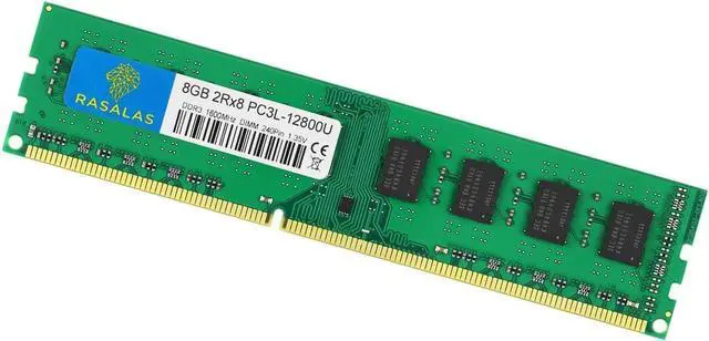 Alt view image 2 of 7 - Rasalas PC3-12800U 16GB Kit DDR3 1600MHz (2x8GB) DDR3L 12800U RAM 2Rx8 DDR3L-1600 Udimm CL11 1.35V Desktop Computer Memory