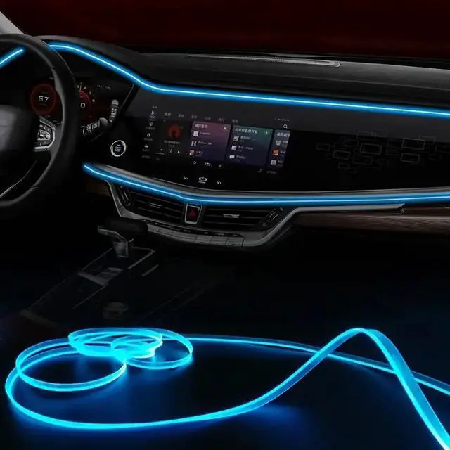 Alt view image 3 of 6 - NO. 1pc 196 Inch Interior Car LED Strip Lights with APP Control, RGB 16 Million Colors USB Ambient LED Light Bar, Music Sync Rhythm, Low Noise And Electric Sound LED Light Bar for Car
