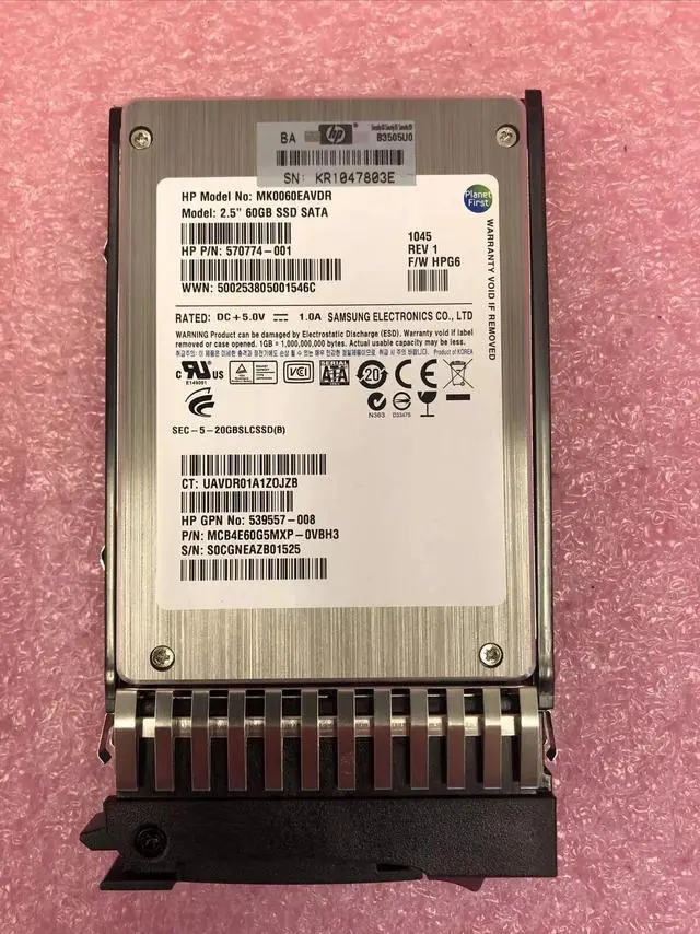 Main image of 572252-001 HP 60GB SATA 2.5in MDL SSD