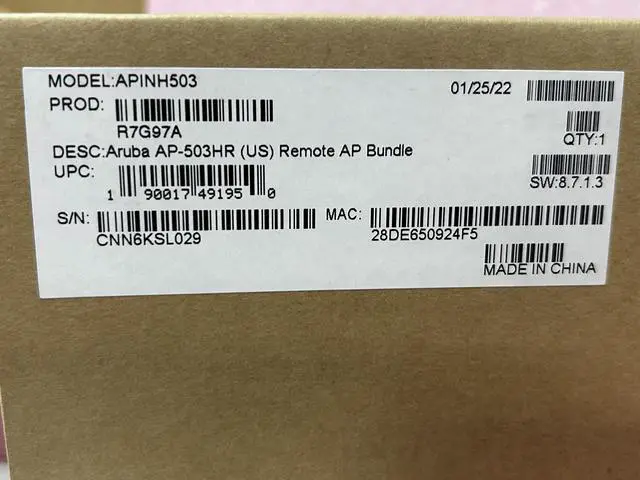 Alt view image 2 of 3 - R7G97A HP HPE Aruba AP-503HR (US) Unified Remote - wireless
