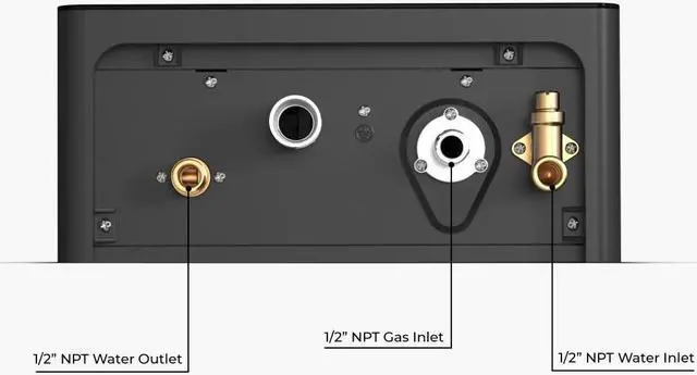 Alt view image 5 of 6 - Eccotemp Smart Home Indoor 4.5 GPM Natural Gas Tankless Water Heater