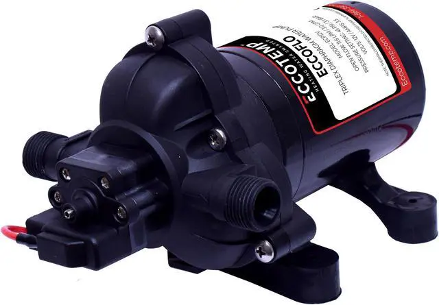 Alt view image 2 of 5 - Eccotemp EccoFlo Diaphragm 12V Water Pump and Strainer