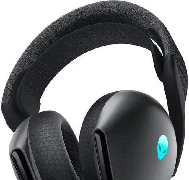 Alt view image 2 of 5 - Alienware AW720H Dual-Mode Wireless Gaming Headset - Dolby Atmos Spatial Sound, Wireless 2.4 GHz, 3.5mm Connector Cable, in-line Controls, Integrated Microphone, Unidirectional - BLACK