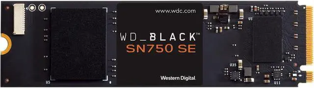 Main image of Western Digital WD Black SN750 SE NVMe M.2 2280 1TB PCI-Express 4.0 Internal Solid State Drive (SSD) WDS100T1B0E