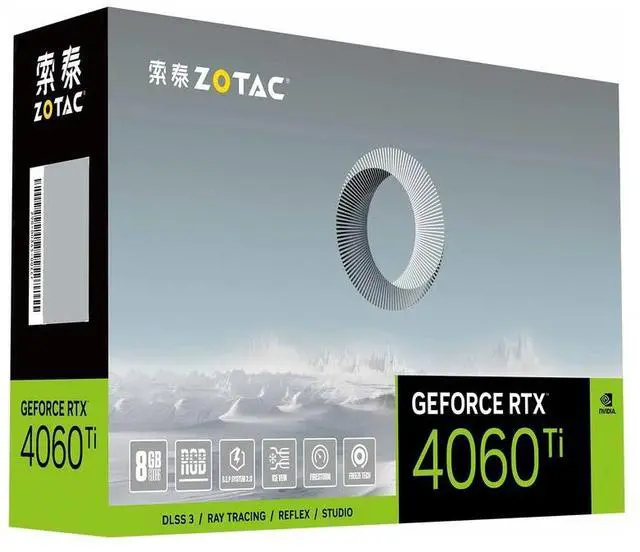Alt view image 5 of 6 - ZOTAC GAMING GeForce RTX 4060 Ti Trinity OC White Edition DLSS 3 8GB GDDR6 128-bit 18 Gbps PCIE 4.0 Gaming Graphics Card,1 x HDMI.3 x DisplayPort