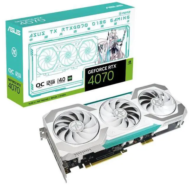 Main image of ASUS TX Gaming GeForce RTX 4070 BTF White 12G OC Edition Gaming Graphics Card (Exclusive to ASUS BTF ATX Motherboards,DLS33,PICE 4.0) TX GAMING-RTX4070-O12G-BTF