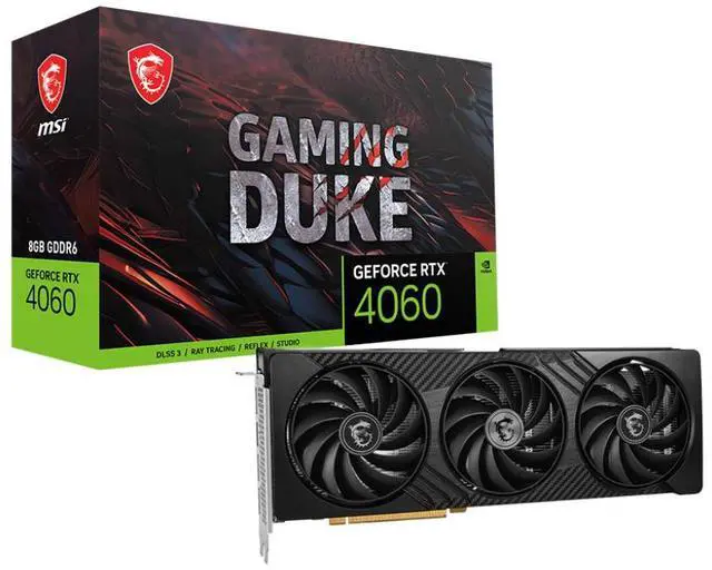 Alt view image 5 of 5 - MSI GAMING  DUKE GeForce RTX 4060 8GB GDDR6 PCI Express 4.0 x8 ATX Graphics Card RTX 4060 8G GAMING DUKE 3X