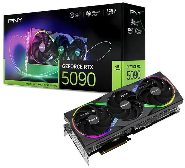 Alt view image 7 of 7 - PNY ARGB OC GeForce RTX 5090 32GB 512-Bit GDDR7 DLSS 4.0 PCI Express 5.0 x16 Graphics Card VCG509032TFXXPB1-O