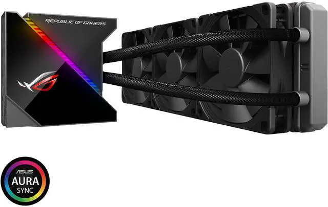 Main image of ASUS ROG Ryujin 360 RGB AIO Liquid CPU Cooler 360mm Radiator (Three 120mm 4-pin Noctua iPPC PWM Fans) with LIVEDASH OLED Panel and FanXpert Controls