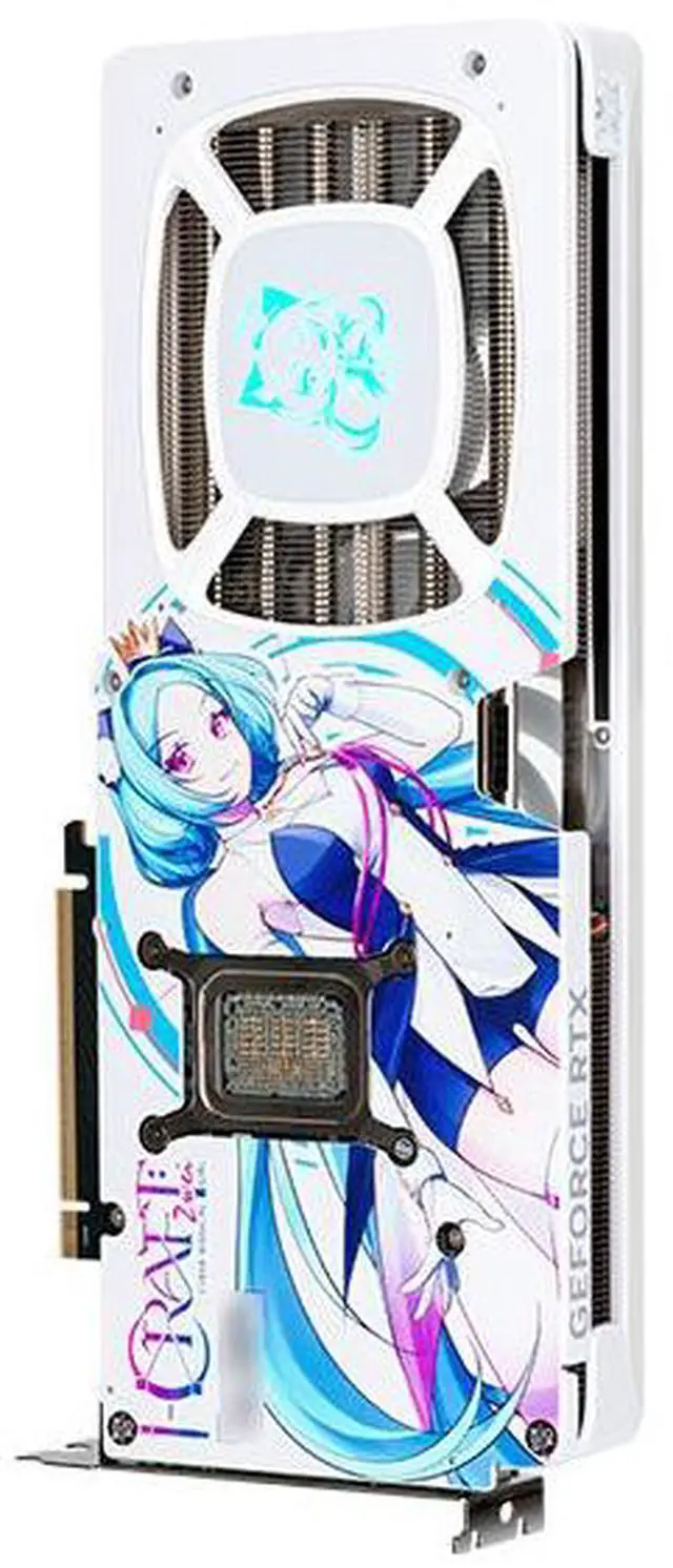 Alt view image 3 of 6 - MAXSUN GeForce RTX 5070 iCraft AIGA OC 12G Graphics Card, 3x WINDFORCE Fans, 192-bit, 12GB GDDR7, PCI Express 5.0 x16, DLSS 4, HDMI, DisplayPort, ARGB 5V 3PIN SYNC, Anime White GPU