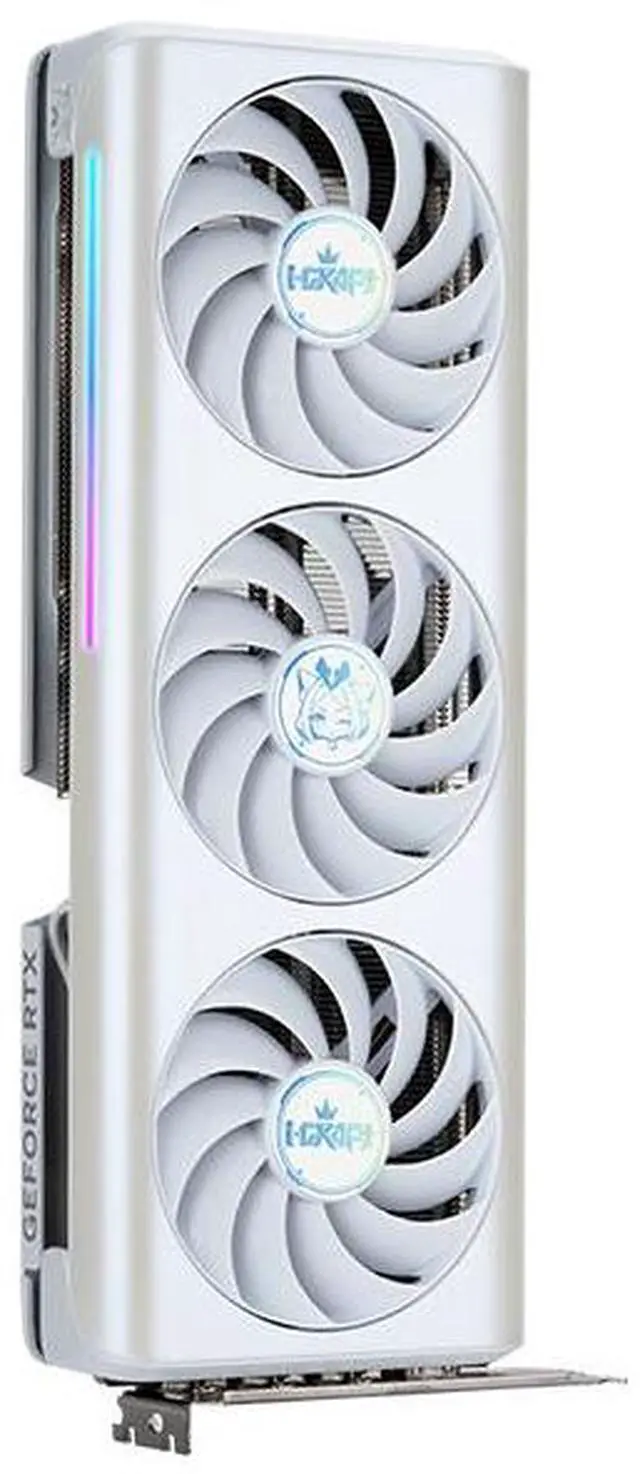 Alt view image 2 of 5 - MAXSUN GeForce RTX 5060 iCraft AIGA OC 8G Graphics Card, 3x WINDFORCE Fans, 128-bit, 8GB GDDR7, PCI Express 5.0 x8, DLSS 4, HDMI, DisplayPort, ARGB 5V 3PIN SYNC, Anime White GPU