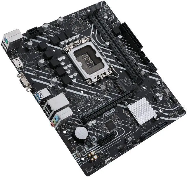 Alt view image 3 of 7 - ASUS PRIME H610M-K D4 Intel H610 (LGA 1700) mic-ATX motherboard, DDR4, PCIe 4.0, M.2 slot, Realtek 1 Gb Ethernet, HDMI/D-Sub, USB 3.2 Gen 1 ports, SATA 6 Gbps, COM header, 5X PROTECTION III