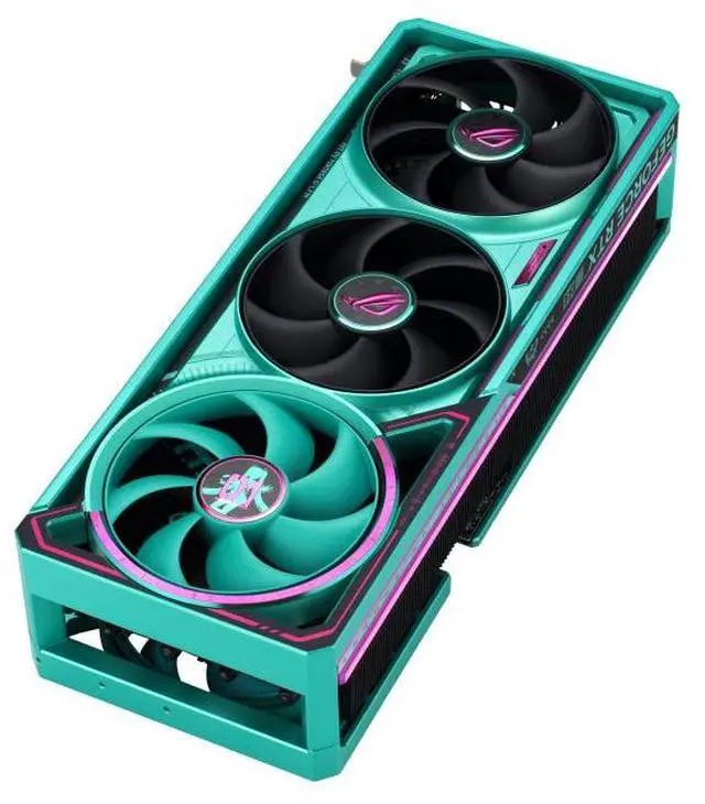 Alt view image 4 of 5 - ASUS ROG Astral GeForce RTX 5080 16GB GDDR7 OC RO JI x HATSUNE MIKU Edition PCI-Express 5.0 DLSS 4.0 Graphics Card - RO JI x HATSUNE MIKU Edition