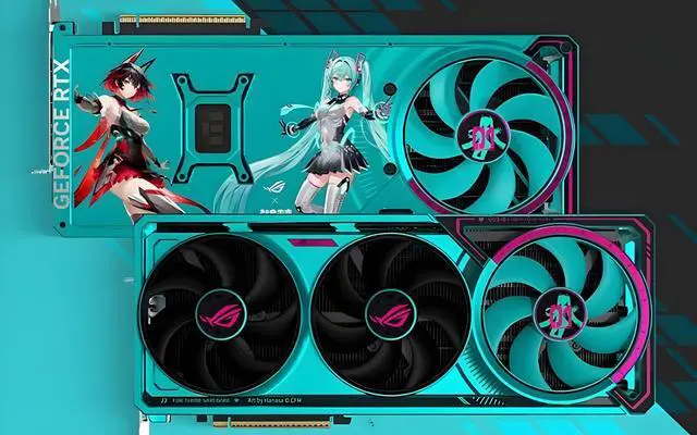 Alt view image 2 of 5 - ASUS ROG Astral GeForce RTX 5080 16GB GDDR7 OC RO JI x HATSUNE MIKU Edition PCI-Express 5.0 DLSS 4.0 Graphics Card - RO JI x HATSUNE MIKU Edition