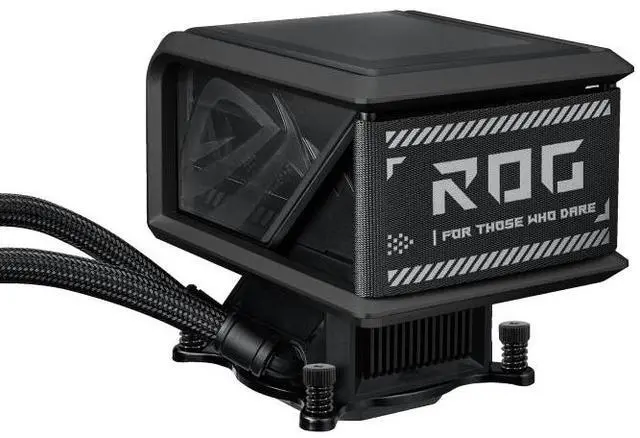 Alt view image 6 of 7 - ASUS ROG Ryuo IV SLC 360 ARGB All-in-one AIO Liquid CPU Cooler ,3D visual effects, curved 6.67'' AMOLED screen and ROG AF 12C ARGB fan, for AMD AM4/AM5 & Intel LGA1851/1700 Compatible