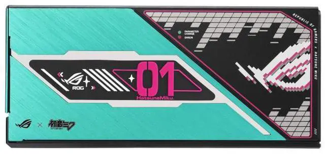 Alt view image 4 of 7 - ASUS ROG Thor 1200W Platinum III RO JI x HATSUNE MIKU Edition PSU (80 PLUS Platinum Certified, ATX 3.1, GaN MOSFET, GPU-First Intelligent Voltage Stabilizer, Magnetic OLED Display, Turbo Mode) - RO JI