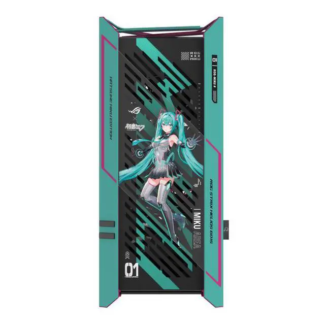 Alt view image 2 of 7 - ASUS ROG Strix Helios GX601S RGB Mid-Tower Computer Case for up to EATX Motherboards with USB 3.2 Front Panel, Aluminum alloy frame,4 mm high-strength tempered glass - RO JI x HATSUNE MIKU Edition