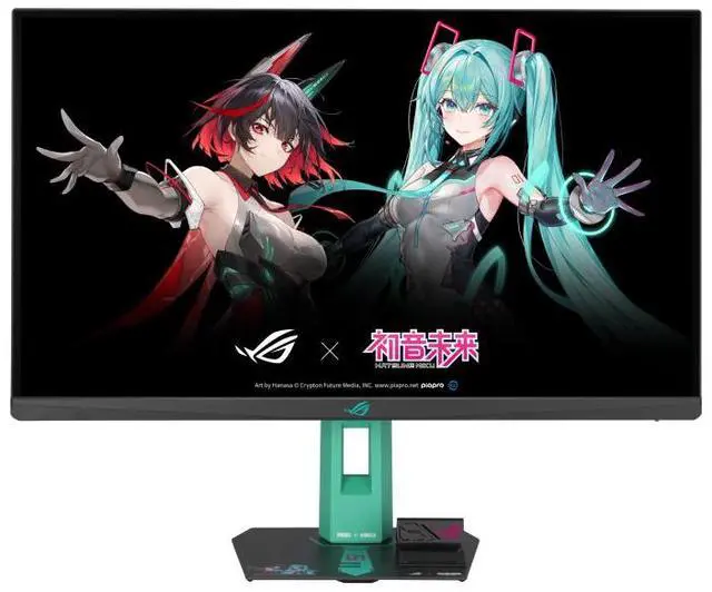 Main image of ASUS ROG Strix RO JI x Hatsune Miku Edition Monitor 27" 2560x1440, 260Hz OC (144Hz and above), 0.3ms (min.), Fast IPS, ELMB Sync, USB Type-C, G-Sync compatible, DisplayWidget Center, Tripod Sock