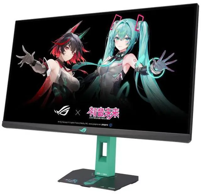 Alt view image 2 of 7 - ASUS ROG Strix RO JI x Hatsune Miku Edition Monitor 27" 2560x1440, 260Hz OC (144Hz and above), 0.3ms (min.), Fast IPS, ELMB Sync, USB Type-C, G-Sync compatible, DisplayWidget Center, Tripod Sock