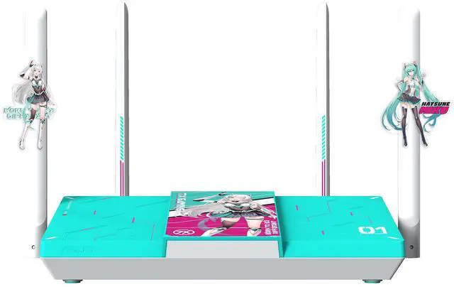 Alt view image 5 of 7 - ASUS TX II Hatsune Miku Edition Gaming Router, AiMesh networking signal for full home coverage, supports 4K-QAM technology, MLO dual-band aggregation technology, 2.5G port, 3x1G Ethernet ports