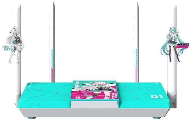 Alt view image 4 of 7 - ASUS TX II Hatsune Miku Edition Gaming Router, AiMesh networking signal for full home coverage, supports 4K-QAM technology, MLO dual-band aggregation technology, 2.5G port, 3x1G Ethernet ports