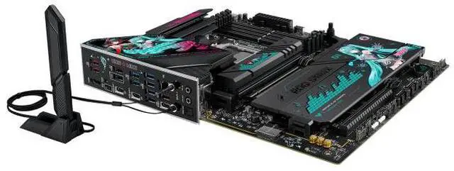 Alt view image 6 of 7 - ASUS ROG STRIX X870E -H GAMING WIFI7 S RO JI x HATSUNE MIKU Edition AMD AM5 X870 ATX motherboard,16+2+1 80A power stages,DDR5,PCIe 5.0 x16, 4x M.2 , Wi-Fi 7,5 Gb LAN,2xUSB4, USB Type-C, BIOS FlashBack