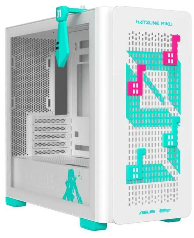 Main image of ASUS TX A23 Hatsune Miku Edition Micro ATX Computer Case with Custom Earphone Clip / Supports BTF Motherboards 360mm Water Cooling Radiator380mm Top-Tier Graphics Card