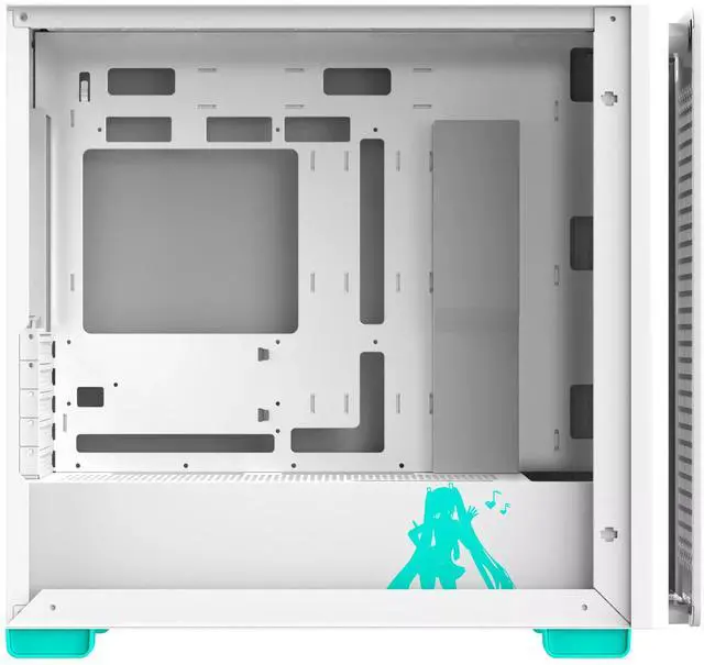 Alt view image 3 of 4 - ASUS TX A23 Hatsune Miku Edition Micro ATX Computer Case with Custom Earphone Clip / Supports BTF Motherboards 360mm Water Cooling Radiator380mm Top-Tier Graphics Card