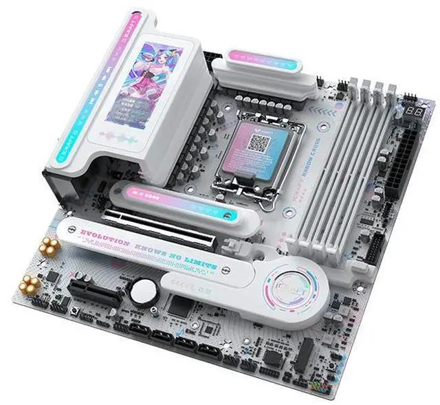 Alt view image 5 of 7 - MAXSUN iCraft B860M CROSS PRO Intel B860 (LGA1851) mATX Motherboard, Onboard LED display, PCIe 5.0, M.2 slots, DDR5, 5G wired network,Wi-Fi 7, USB4® 40G