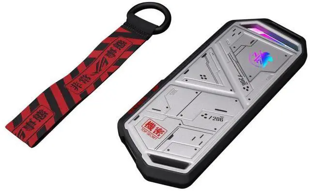 Alt view image 5 of 6 - ASUS ROG STRIX Arion EVA Edition Aluminum Alloy M.2 NVMe SSD External Portable Enclosure Case Adapter, USB 3.2 Gen 2 Type-C (10 Gbps), Aura Sync, 2230/2242/2260/2280 M.2 PCIe® NVMe with M or B+M key**