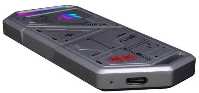 Alt view image 4 of 6 - ASUS ROG STRIX Arion EVA Edition Aluminum Alloy M.2 NVMe SSD External Portable Enclosure Case Adapter, USB 3.2 Gen 2 Type-C (10 Gbps), Aura Sync, 2230/2242/2260/2280 M.2 PCIe® NVMe with M or B+M key**
