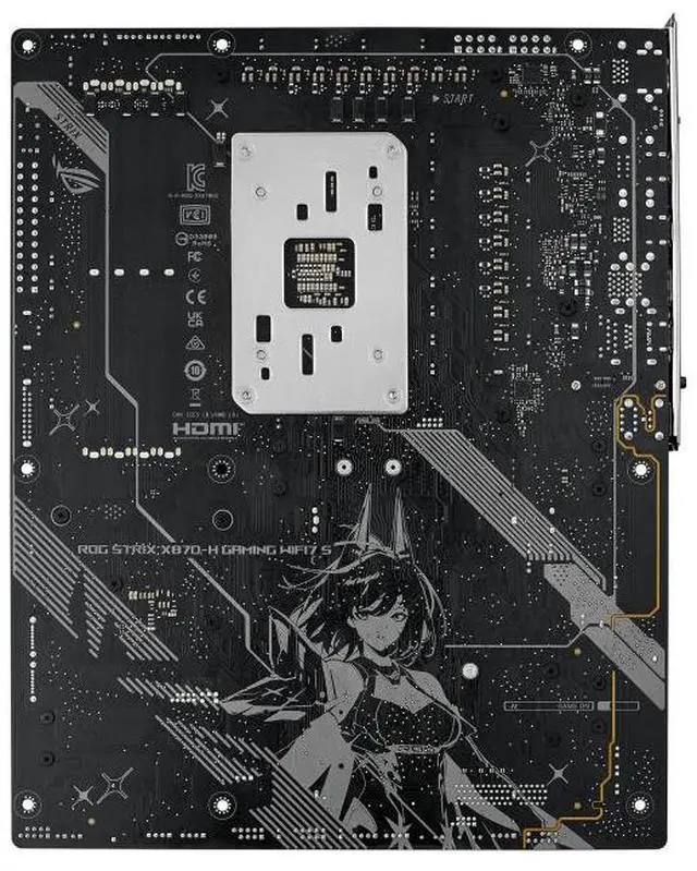 Alt view image 6 of 7 - ASUS ROG STRIX X870-H GAMING WIFI S RO HIME EDITION AMD AM5 X870 ATX motherboard,16+2+1 80A power stages,DDR5,PCIe 5.0 x16, 4x M.2 , Wi-Fi 7,2.5Gb LAN,2xUSB4, USB Type-C, BIOS FlashBack