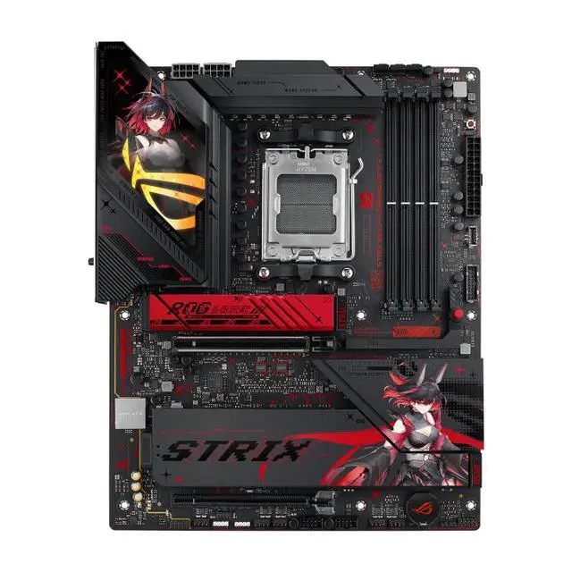 Alt view image 2 of 7 - ASUS ROG STRIX X870-H GAMING WIFI S RO HIME EDITION AMD AM5 X870 ATX motherboard,16+2+1 80A power stages,DDR5,PCIe 5.0 x16, 4x M.2 , Wi-Fi 7,2.5Gb LAN,2xUSB4, USB Type-C, BIOS FlashBack