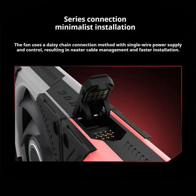 Alt view image 4 of 7 - ASUS ROG Eurux GR120 ARGB Case Fan 1Pack, Reverse Airflow Model,2600 RPM, 4.5 mmHO static pressure, 85 CFM airflow, daisy-chain cable design, three independent lighting zones,10 lighting effect modes