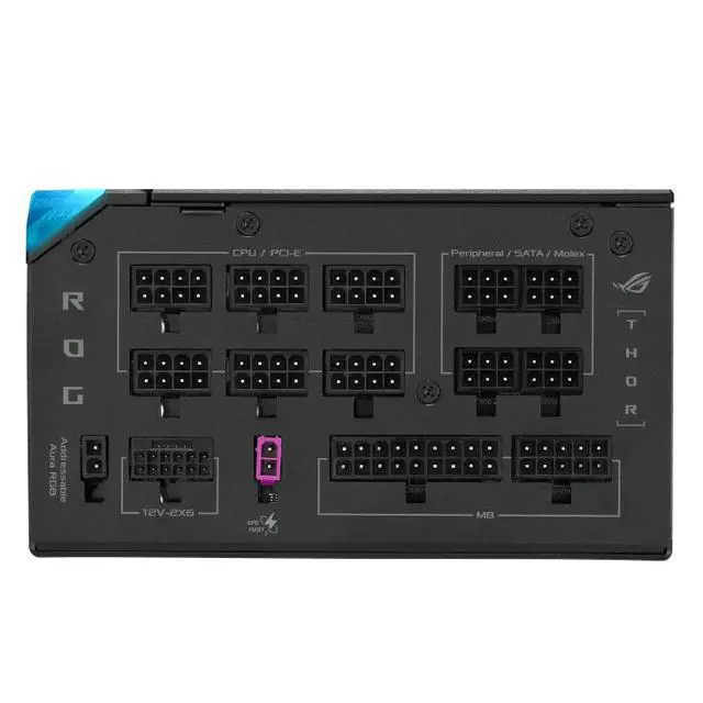 Alt view image 6 of 7 - ASUS ROG Thor 1200W Platinum III ROG Equalizer Edition PSU (2026) (80 PLUS Platinum Certified, ATX 3.1, GaN MOSFET, GPU-First Intelligent Voltage Stabilizer, Magnetic OLED Display, Turbo Mode)