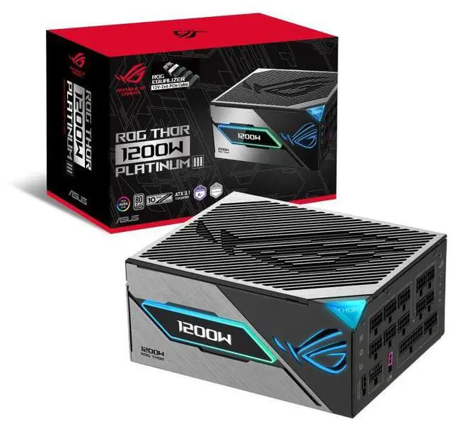 Main image of ASUS ROG Thor 1200W Platinum III ROG Equalizer Edition PSU (2026) (80 PLUS Platinum Certified, ATX 3.1, GaN MOSFET, GPU-First Intelligent Voltage Stabilizer, Magnetic OLED Display, Turbo Mode)