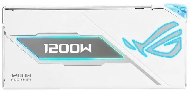 Alt view image 3 of 7 - ASUS ROG Thor 1200W Platinum III WHITE EDITION PSU (80 PLUS Platinum Certified, ATX 3.1, GaN MOSFET, GPU-First Intelligent Voltage Stabilizer, Magnetic OLED Display, Turbo Mode)