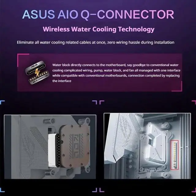Alt view image 4 of 5 - ASUS ROG Strix LC IV 360 ARGB LCD All-in-One (AIO) Liquid CPU Cooler 400mm tubing, AIO Q-Connector wireless cooling technology,5.08" IPS display ; Supports Intel LGA 1851/1700 & AMD AM5/AM4