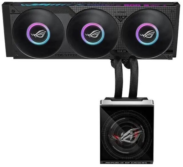 Main image of ASUS ROG Strix SLC IV 360 ARGB LCD All-in-One (AIO) Liquid CPU Cooler 250mm short tube, AIO Q-Connector wireless cooling technology,5.08" IPS display ; Supports Intel LGA 1851/1700 & AMD AM5/AM4