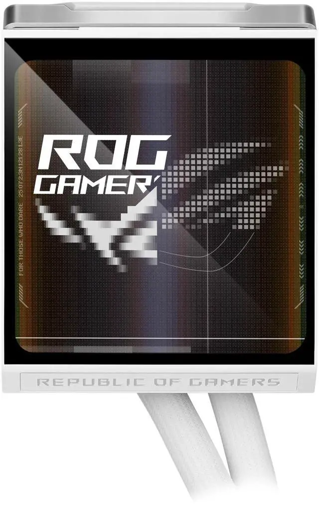 Alt view image 3 of 5 - ASUS ROG Strix LC IV 360 ARGB LCD White Edition All-in-One (AIO) Liquid CPU Cooler 400mm tubing, AIO Q-Connector wireless cooling technology,5.08" IPS display ; Intel LGA 1851/1700 & AMD AM4