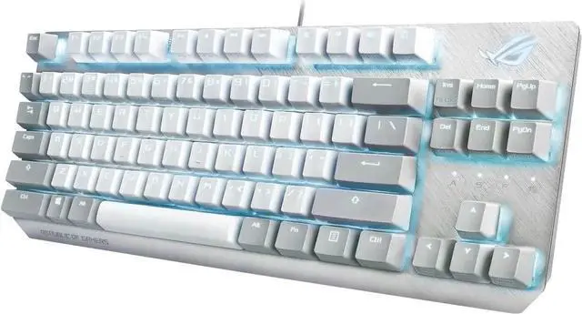 Alt view image 2 of 7 - ASUS X806 ROG Strix Scope NX TKL Moonlight White Wired Mechanical RGB Gaming Keyboard with ROG NX Red Linear Switches