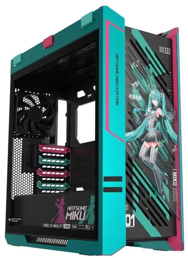 Main image of ASUS ROG Strix Helios GX601S HATSUNE MIKU Edition RGB Mid-Tower Computer Case for up to EATX Motherboards with USB 3.2 Front Panel, Aluminum alloy frame,4 mm high-strength tempered glass