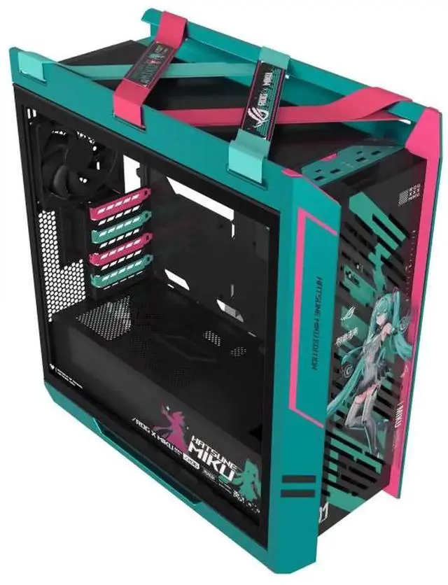 Alt view image 5 of 6 - ASUS ROG Strix Helios GX601S HATSUNE MIKU Edition RGB Mid-Tower Computer Case for up to EATX Motherboards with USB 3.2 Front Panel, Aluminum alloy frame,4 mm high-strength tempered glass