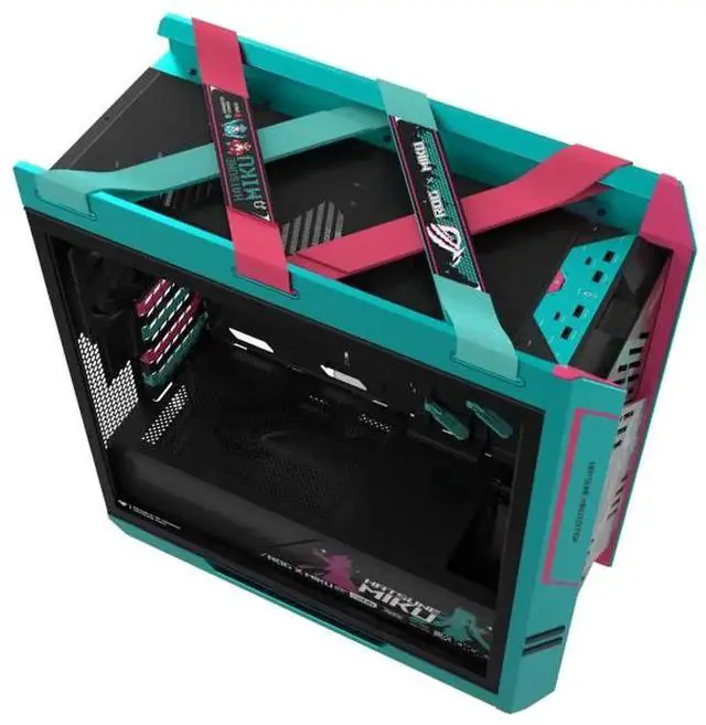 Alt view image 6 of 6 - ASUS ROG Strix Helios GX601S HATSUNE MIKU Edition RGB Mid-Tower Computer Case for up to EATX Motherboards with USB 3.2 Front Panel, Aluminum alloy frame,4 mm high-strength tempered glass