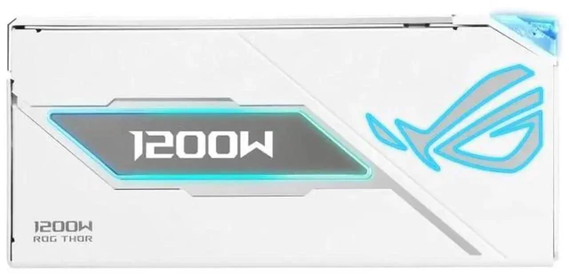Alt view image 5 of 6 - ASUS ROG Thor 1200W Platinum III ROG Equalizer White Edition PSU (2026)(80 PLUS Platinum Certified, ATX 3.1, GaN MOSFET, GPU-First Intelligent Voltage Stabilizer, Magnetic OLED Display, Turbo Mode)