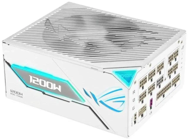 Alt view image 4 of 6 - ASUS ROG Thor 1200W Platinum III ROG Equalizer White Edition PSU (2026)(80 PLUS Platinum Certified, ATX 3.1, GaN MOSFET, GPU-First Intelligent Voltage Stabilizer, Magnetic OLED Display, Turbo Mode)